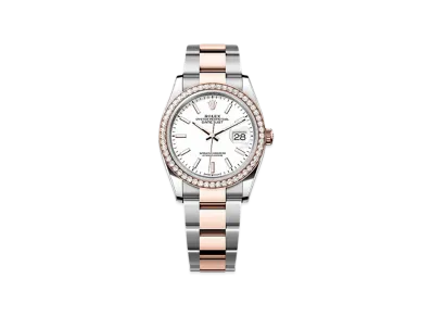 ROLEX Datejust 36mm Oystersteel & Everose Gold Diamond 126281RBR "White"
