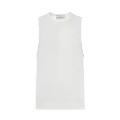 AMI PARIS Cotton Top with De Coeur Embroidery "White"