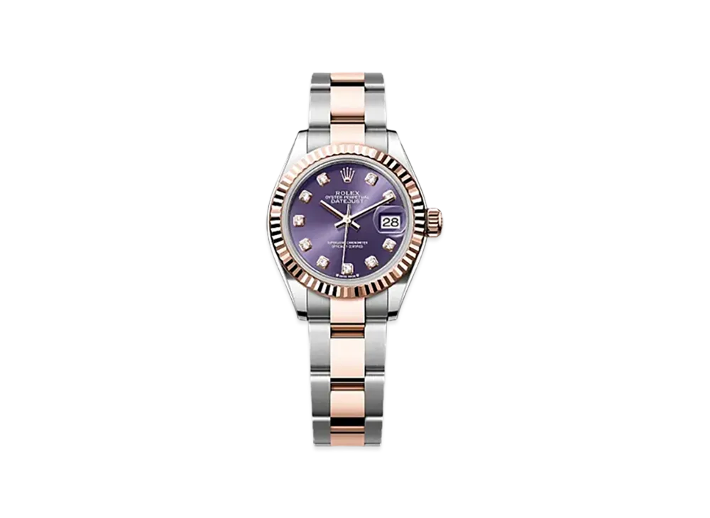 ROLEX Lady-Datejust 28mm Oystersteel & Everose Gold 279171 "Aubergine"