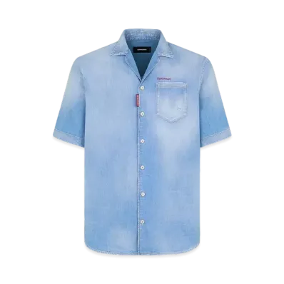 Dsquared2 Notch Bowling Shirt "Navy"