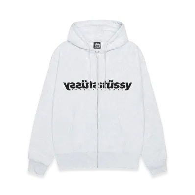 Stussy Mirror Zip Hoodie "Ash Heather"
