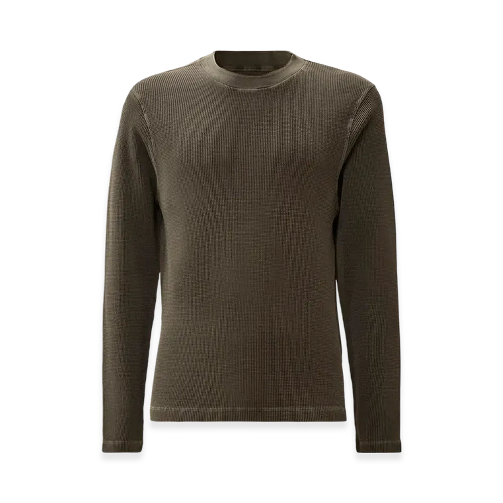 C.P. Company x OUR LEGACY WORK SHOP Heavy Waffle Long Sleeve T-Shirt "After Dark Grey"