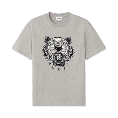 KENZO Oversized T-shirt tiger Tigre Embroidered "Pearl Grey"