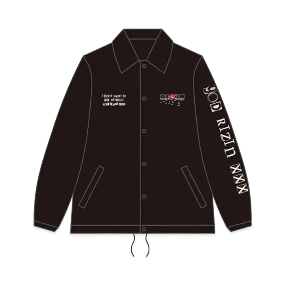 GOD SELECTION XXX x RIZIN Coach Jacket "Black"