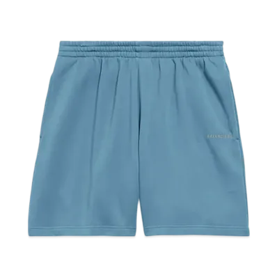 BALENCIAGA Men's Back Reflective Shorts "Gray Blue"