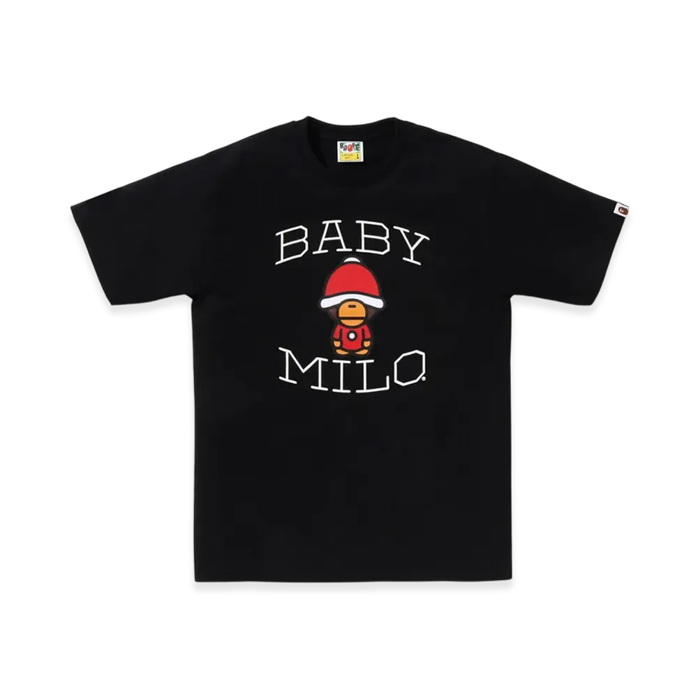 A BATHING APE Christmas Baby Milo Tee "Black"