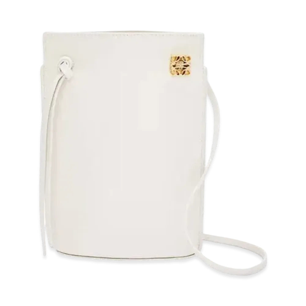 LOEWE Dice Pocket In Classic Calfskin "Soft White"
