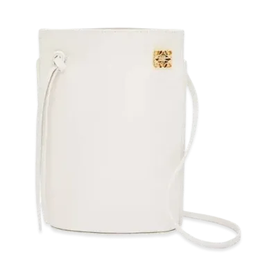 LOEWE Dice Pocket In Classic Calfskin "Soft White"