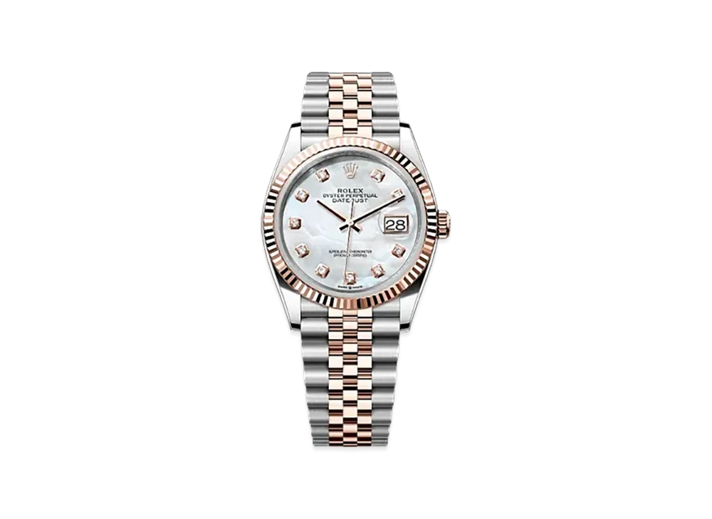 ROLEX Datejust 36 Oystersteel & Everose Gold "White"