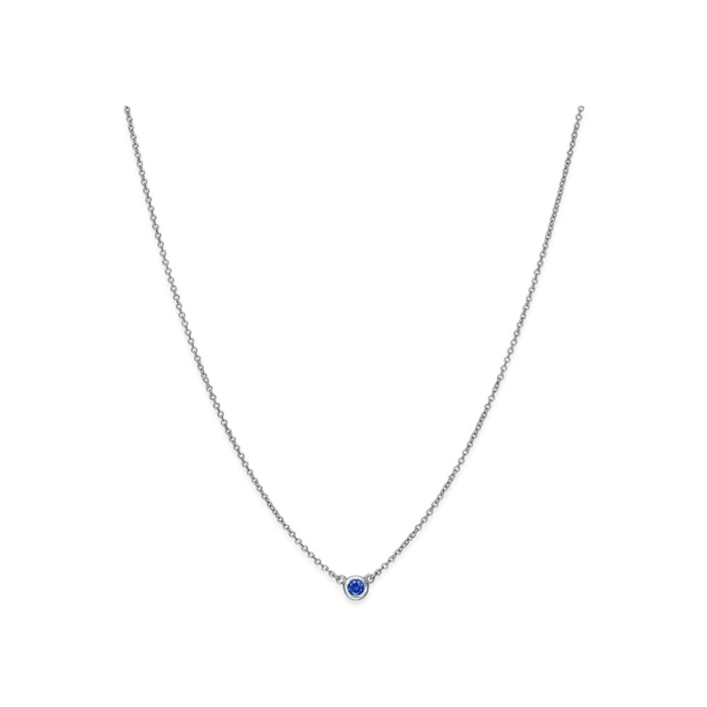 Tiffany & Co. Elsa Peretti Color By The Yard Pendant "Platinum/Sapphire"