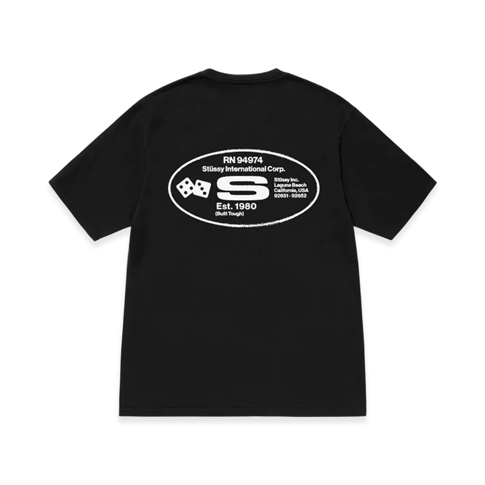 Stussy Oval Corp Tee Pigment Dyed "Black"