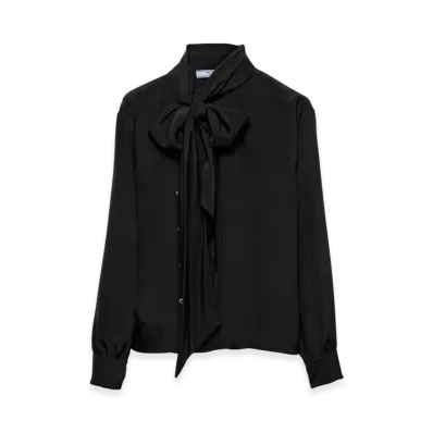 PRADA Women's Marocain Shirt "Black"