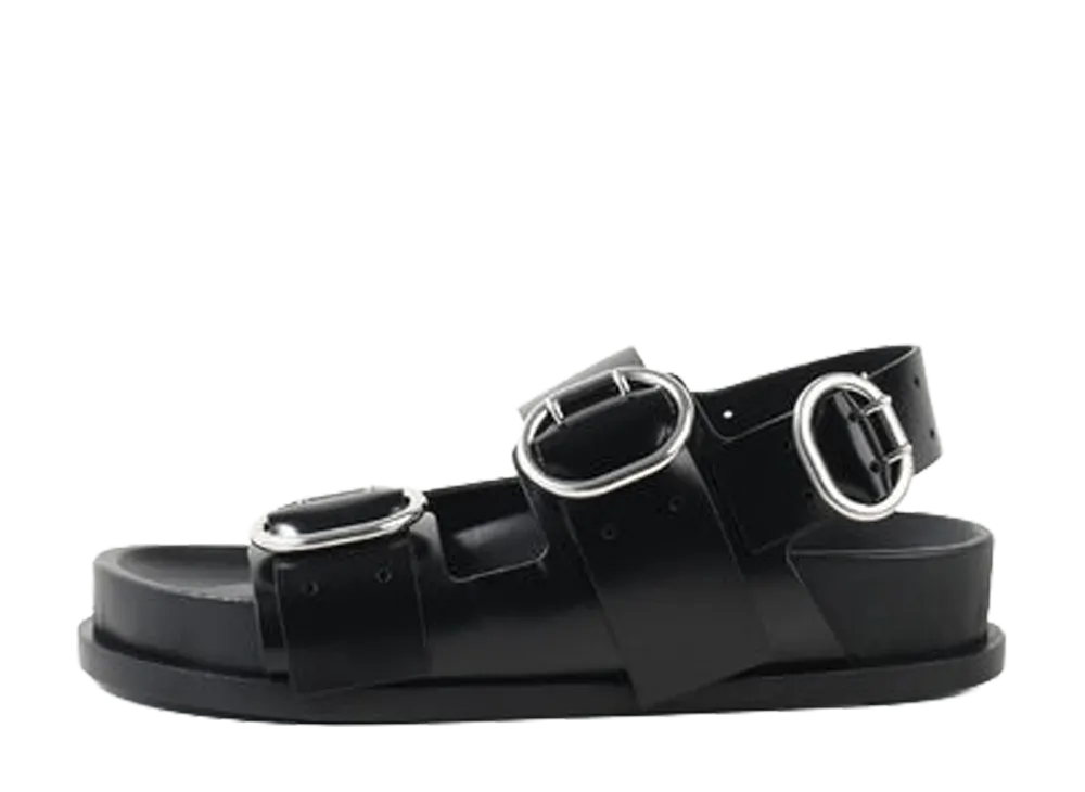 Jil Sander Women's Buckle-Detail Leather Sandals "Black"