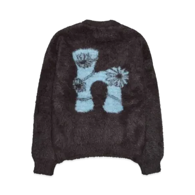 HTH H flower logo knit "BROWN"