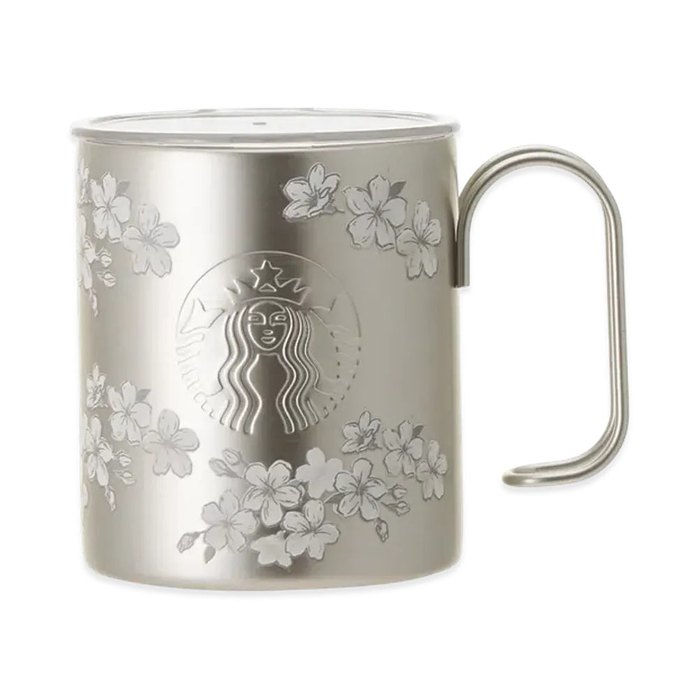 STARBUCKS SAKURA 2026 Stainless Steel Mug with Lid 355ml "Silver"