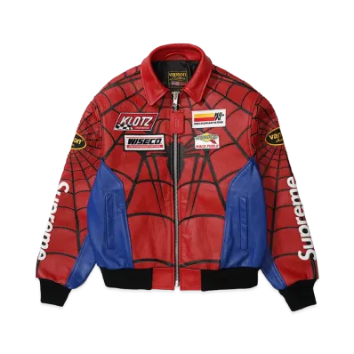 Supreme x Vanson Leathers Spider-Man Jacket "Red"