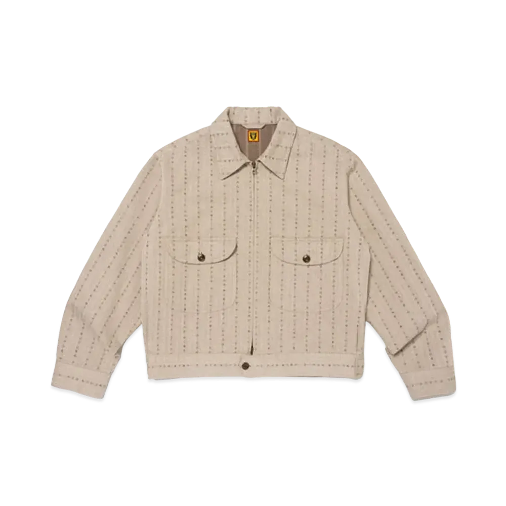 HUMAN MADE Herringbone Zip-Up Work Jacket "Beige"