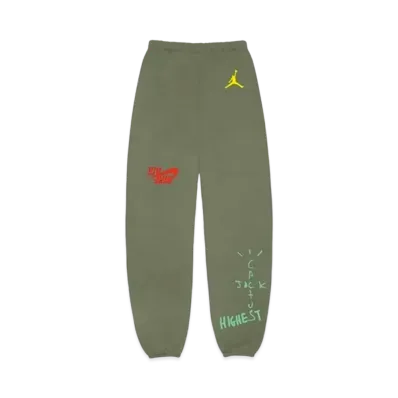 Air Jordan x Travis Cactus Jack Highest Sweatpant "Olive"