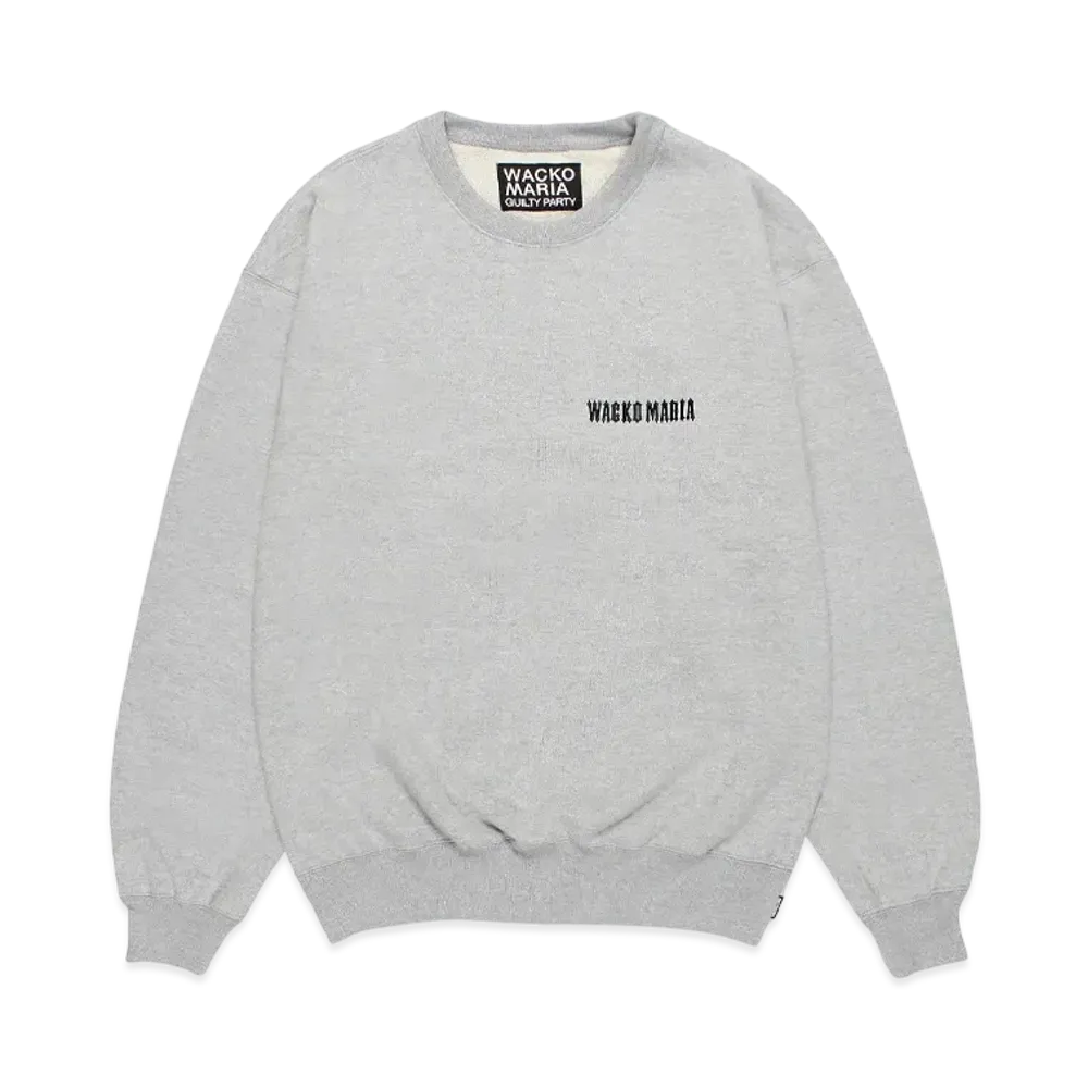 WACKO MARIA Heavy Weight Crew Neck Sweat Shirt "Gray"