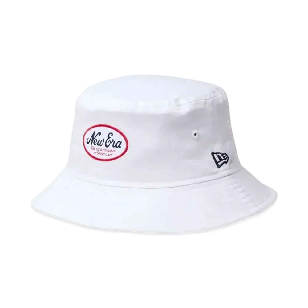 NEW ERA Golf Bucket 01 Stretch Cotton Washable Oval Logo "White"