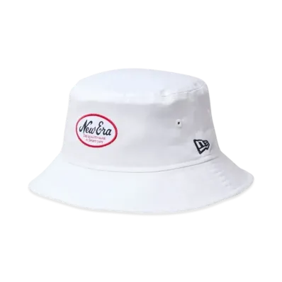 NEW ERA Golf Bucket 01 Stretch Cotton Washable Oval Logo "White"