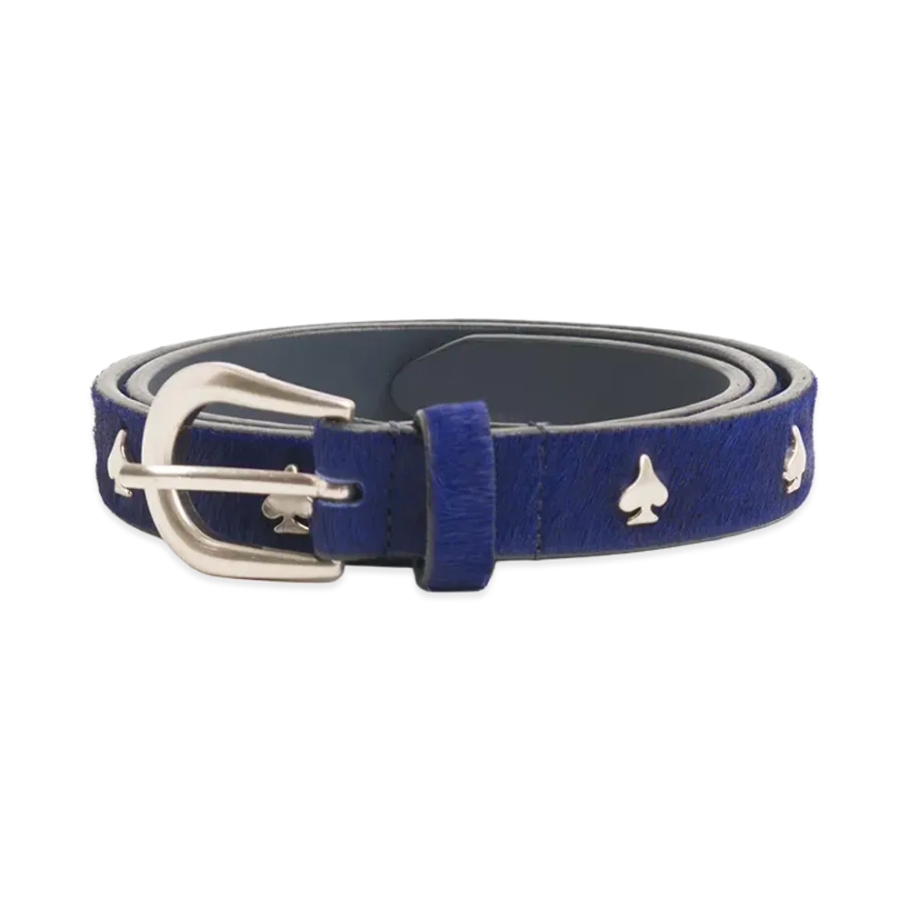 Stussy Spade Emblem Belt "Hairy Navy"