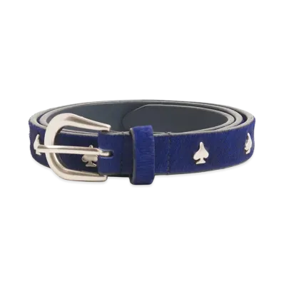 Stussy Spade Emblem Belt "Hairy Navy"