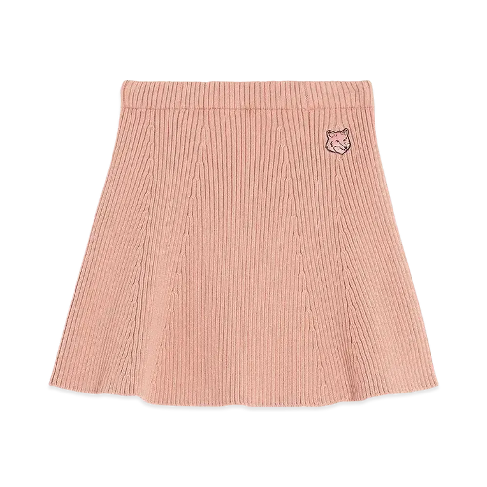 Maison Kitsune Bold Fox Head Patch Short Skirt "Porcelaine Pink"