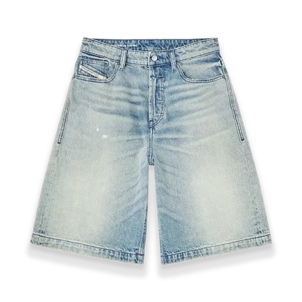 Diesel De-Sire-Short Shorts In Worn-Effect Denim "Light Blue"