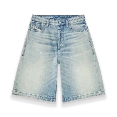 Diesel De-Sire-Short Shorts In Worn-Effect Denim "Light Blue"