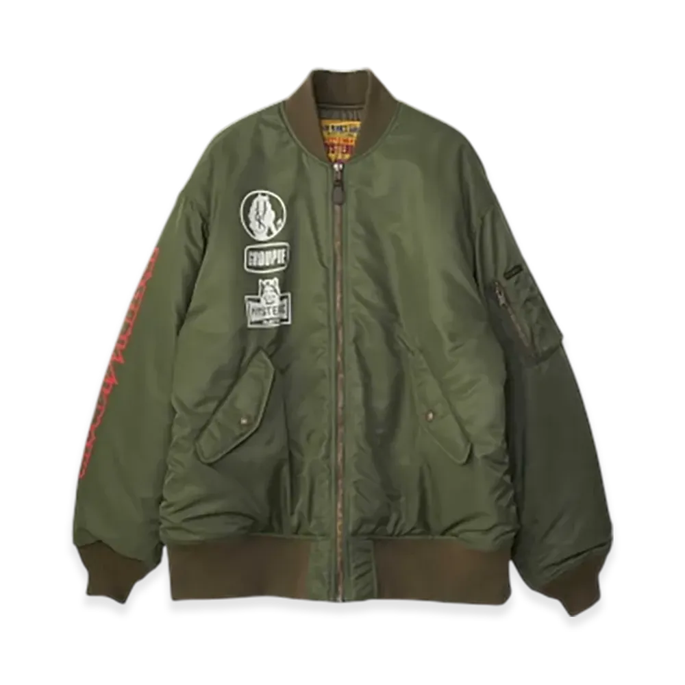HYSTERIC GLAMOUR Devils Racing MA-1 "Khaki"