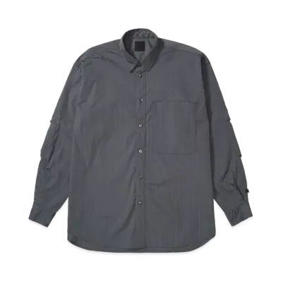 DAIWA PIER39 Tech Regular Stripe Shirt L/S "Charcoal"