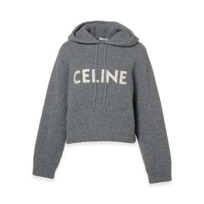 CELINE Wool Hoodie "Gray"