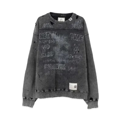 Maison MIHARA YASUHIRO Distressed Sweatshirt "Black"