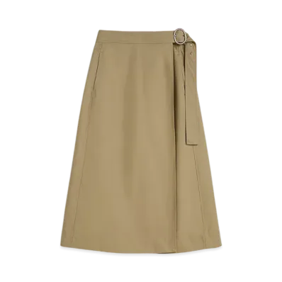 Jil Sander Cotton Wrap Skirt "Cereal"