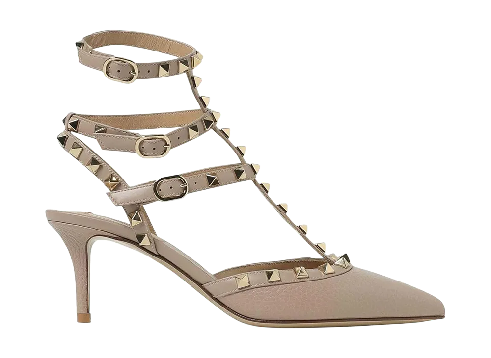 Valentino Garavani Women's Rockstud Pumps With Straps "Rose"