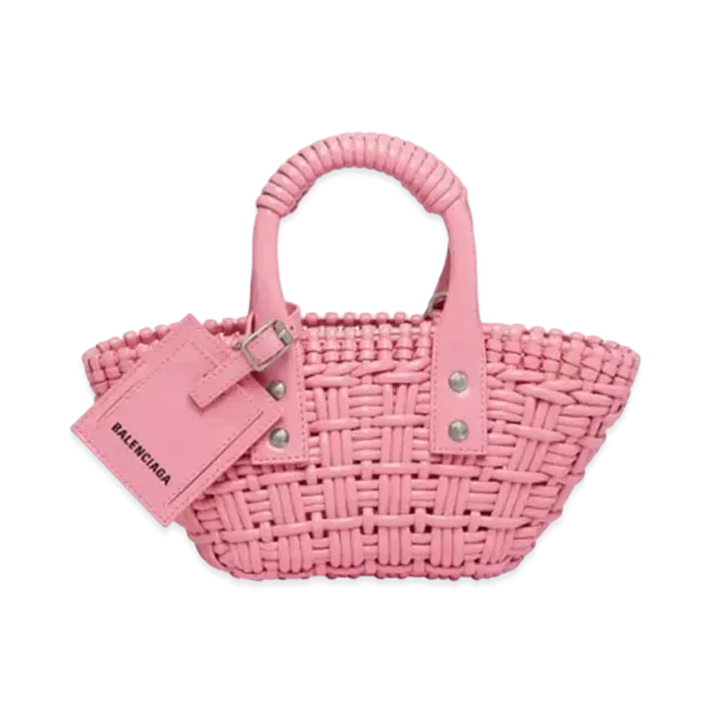 BALENCIAGA Bistro Extra Small Shoulder Strap Basket Bag "Pink"