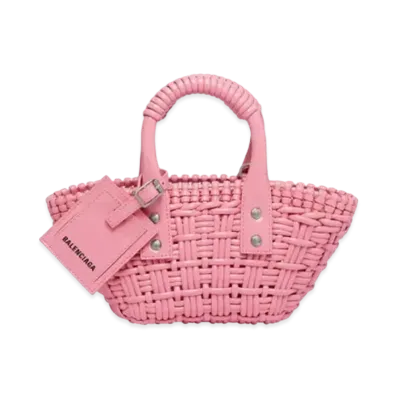 BALENCIAGA Bistro Extra Small Shoulder Strap Basket Bag "Pink"
