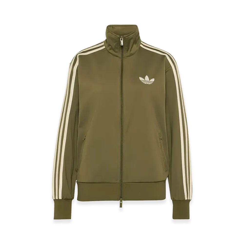 adidas Women's Firebird Track Top Loose "Focus Olive/Cream White"