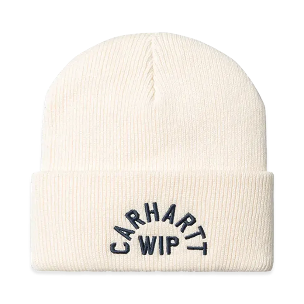 Carhartt WIP Arch Script Beanie "Natural/Dark Navy"