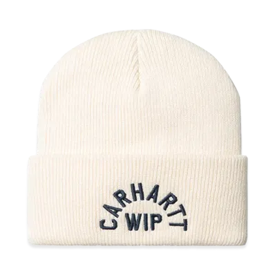 Carhartt WIP Arch Script Beanie "Natural/Dark Navy"