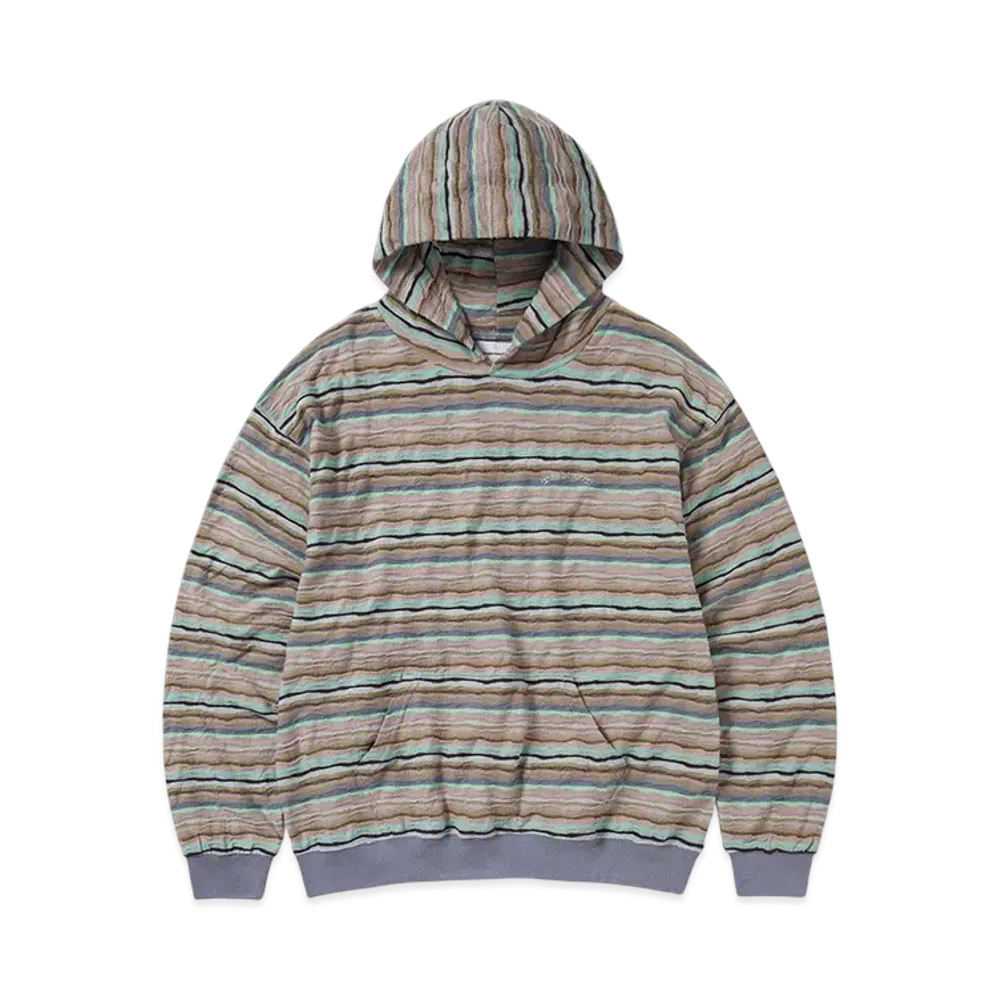thisisneverthat Wave Jacquard Hoodie "Pale Peach"