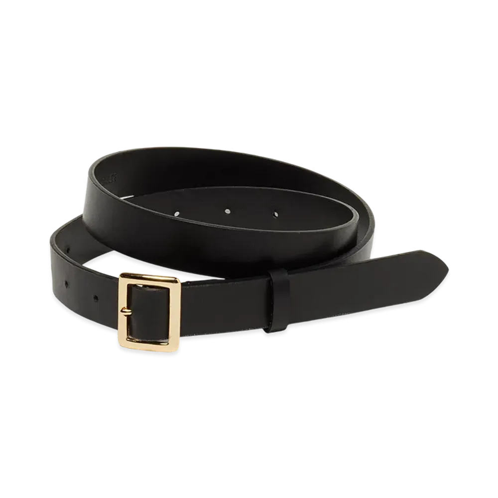AURALEE Women's Square Buckle Belt "Black"