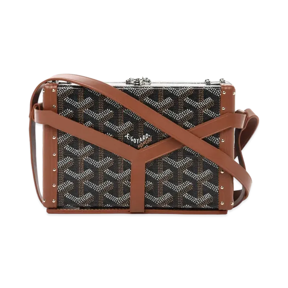 Goyard Minaudiere Trunk Bag "Black/Brown"