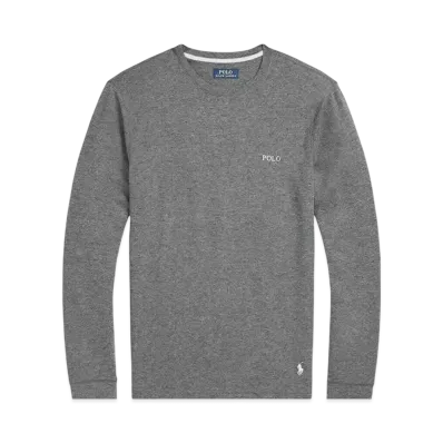 Polo Ralph Lauren Folded Waffle Long Sleeve T-Shirt "Charcoal"