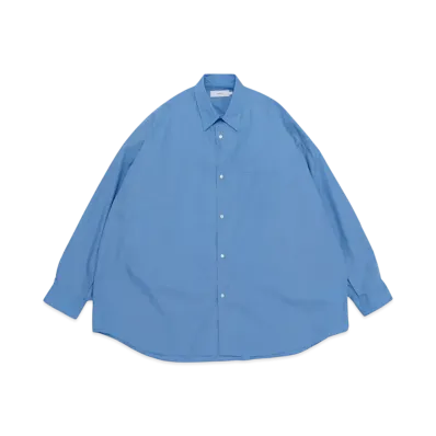 Graphpaper Broad L/S Oversized Regular Collar Shirt "Blue"