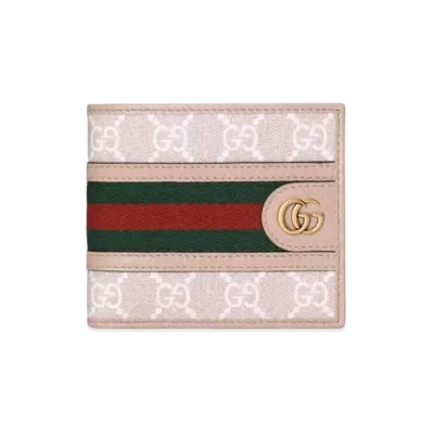 GUCCI Ophidia GG Coin Wallet GG Supreme Canvas "Beige/White"