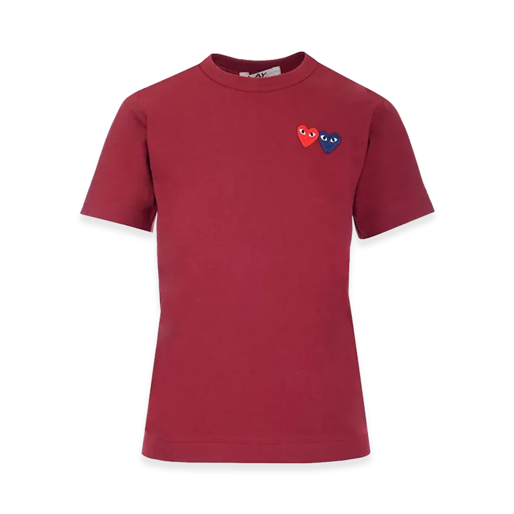 PLAY COMME des GARCONS Multi Hearts T-Shirt "Bordeaux"