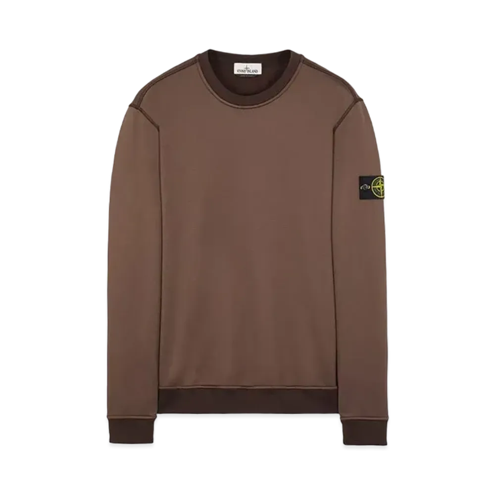 Stone Island 63547 COTTON NYLON FLEECE "Dark Brown"