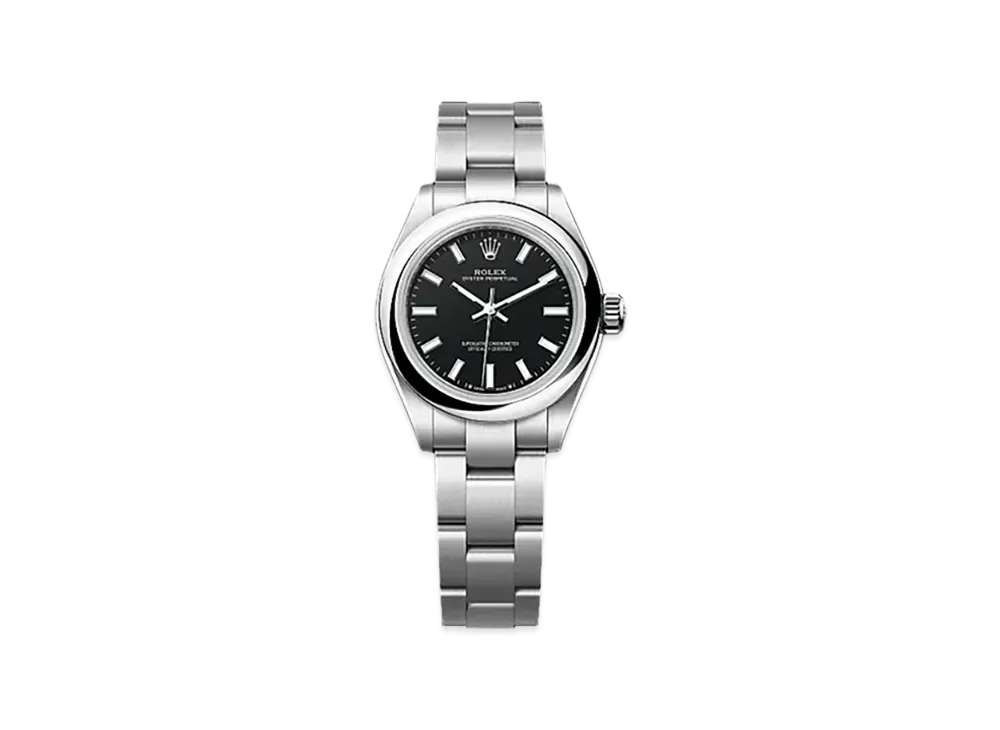 ROLEX Oyster Perpetual 28mm Oystersteel 276200 "Black"